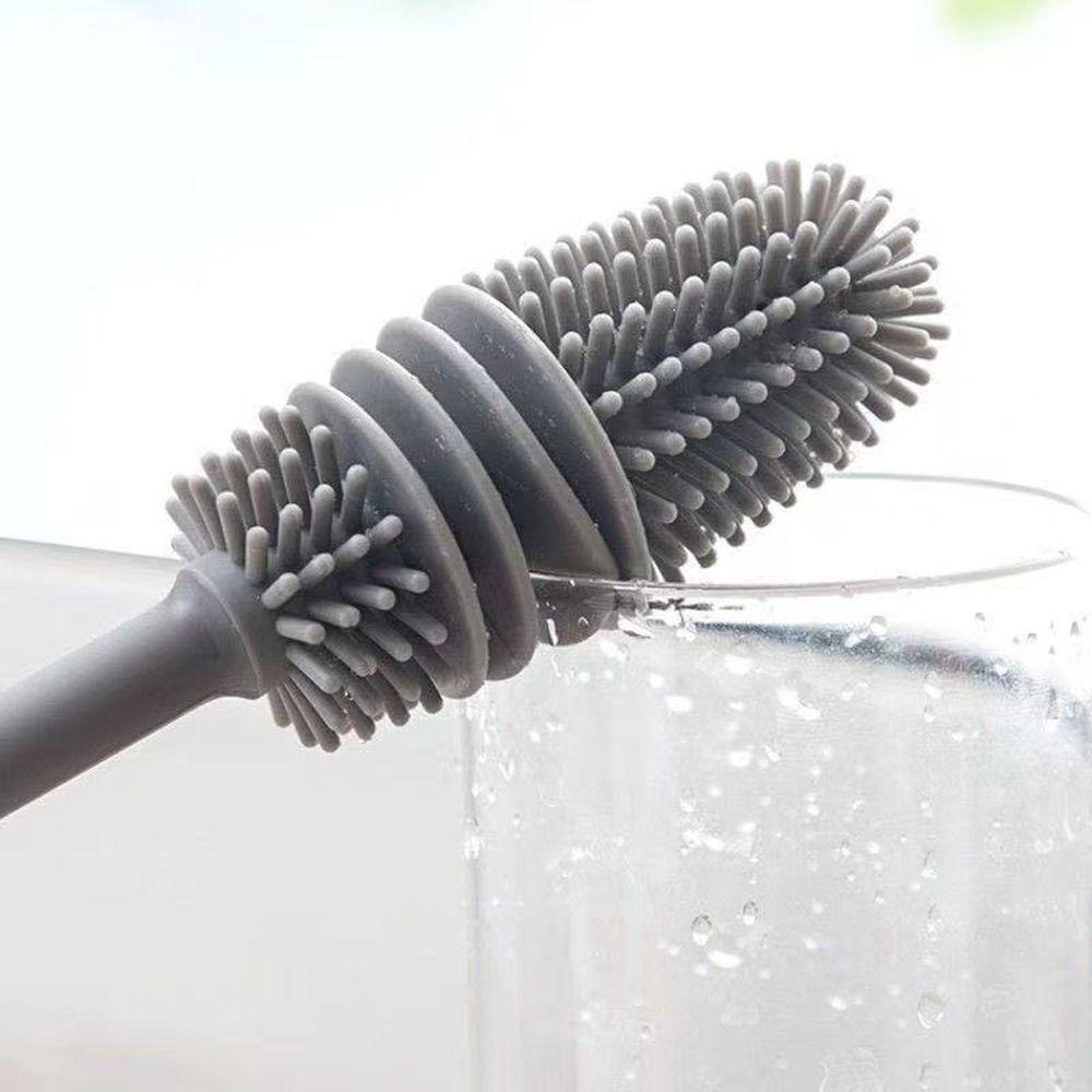 Cleaning Brush Multi-function Silicone Cleaning Tool Glass Cleaner Milk Bottle Brush Cup Scrubber