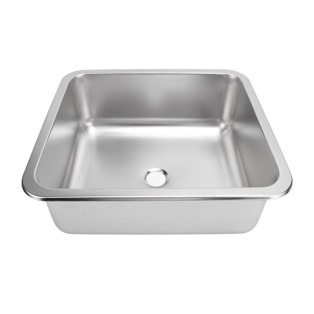 RV Sink 304 Stainless Steel Versatile Large Capacity Rectangular Kitchen Wash Sink for Caravan Motorhome Boat Camper