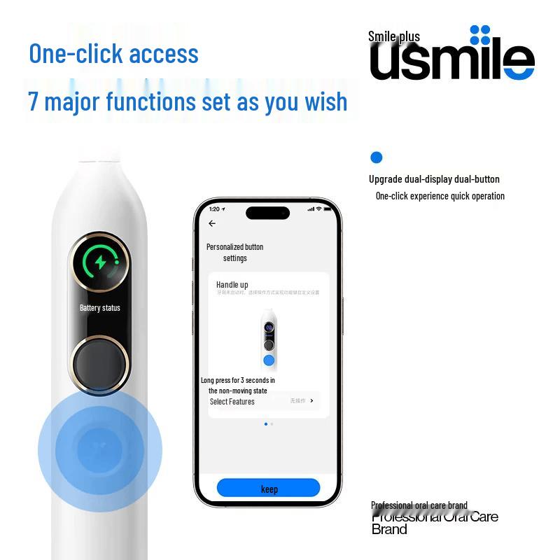 usmile Y20 Pro Звуковая электрическая зубная щетка вилка CN (адаптер в комплекте)