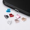 2pcs Portable Aluminium Alloy Phone Accessories Dock Anti Dust Plug Port Cap Metal Stopper