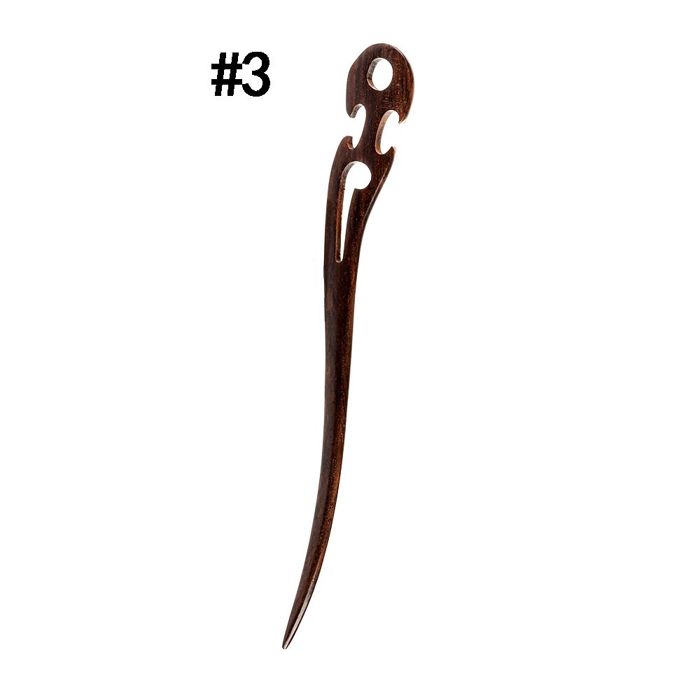 Women Sandalwood Carved Handmade Hairpin Chopstick Hair Stick Styling Tools Hair Accessories