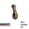2/3/4/5/6pin Electrical Wire 22/18AWG LED Connector Cable Wire 5m Electric Cable For 3528 2835 RGB LED Strip