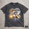 Three Hedgehog Retro Graphic T-shirts, Vintage Hedgehog Moon Tshirt, Hedgehog Lovers, Funny Hedgehog Tee, Oversized Washed Tee, Hedgehog