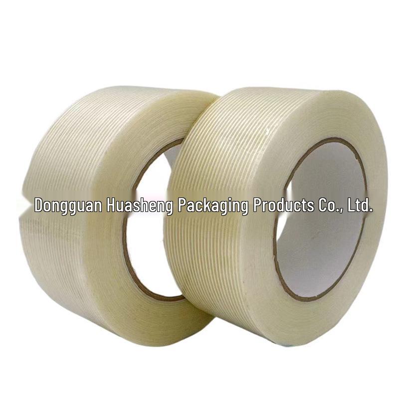 High-Adhesion Striped Fiber Tape for No-Residue Appliance Fixation and Heavy-Duty Bundling