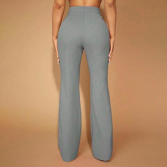 Женские брюки от костюма с высокой посадкой, однотонные, с застежкой-молнией, классические брюки для платья, для бизнеса, для работы, для поездок, для школы