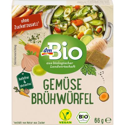 dmBio Овощной бульон без глютена, кубик 66 г