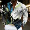 Men S Long Sleeve Shirt 3d Print Casual Business Style