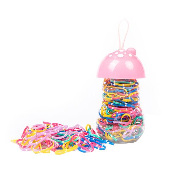 1 бутылка, эластичная резинка для волос, практичные держатели, резинка для волос, милый детский TPR, резиновый хвост в форме бутылки для детей