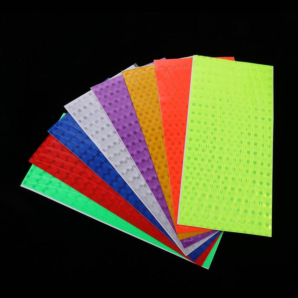 1/5Pcs New Fluorescent Accessories Decal Bicycle Car Motorcycle Reflective Stickers Wheel Rim