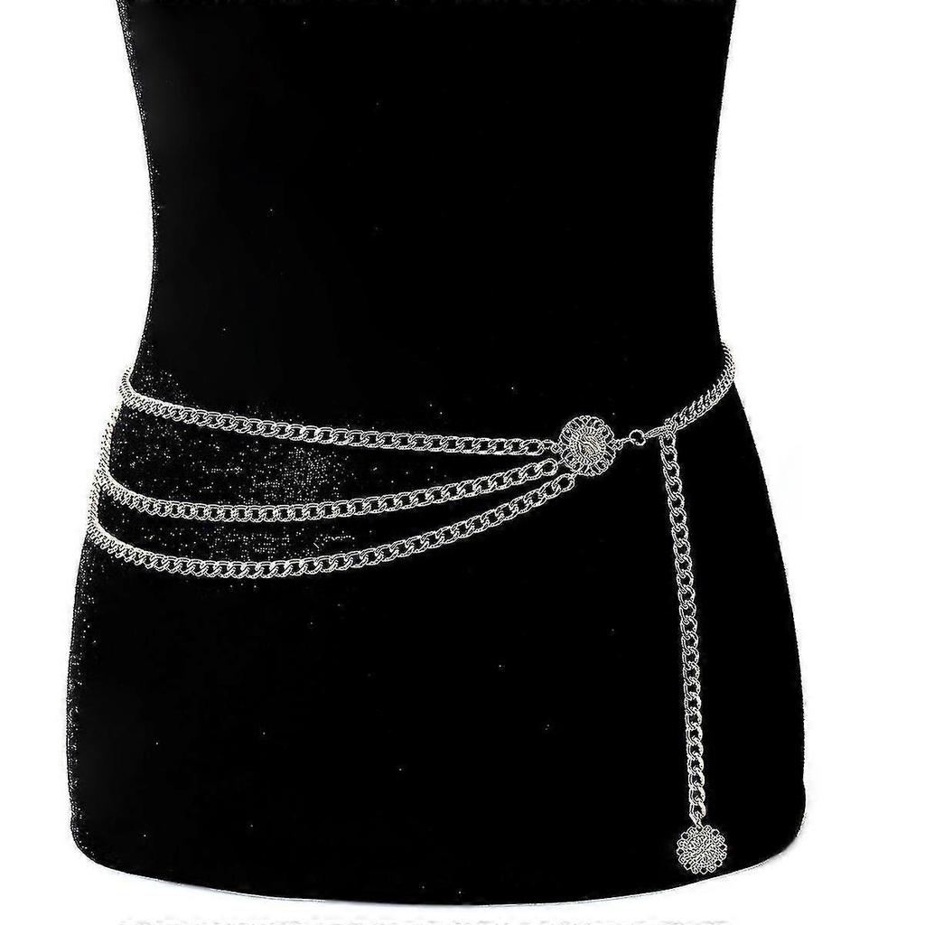 Women Vintage Belt Chain Adjustable Charm Waistband Tassel Chain Belt - RiRi