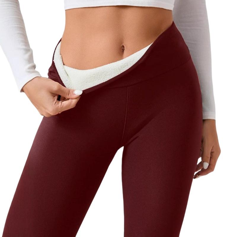 Women Sherpa Lined Leggings High Waisted Thermal Winter Pants Fleece Plush Yoga Bottoms Warm Tights