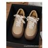 2025 New Thick-soled Heightened Cute Big-headed Bread Shoes Board Shoes Women's Bread Shoes Women's Retro Versatile Casual Shoes