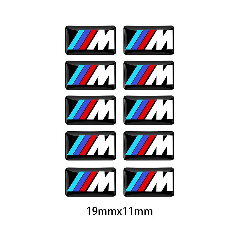 6/10pcs Car Steering Wheel Decoration Center Hub Cap Emblem Badge DIY Sticker Accessories For BMW M E46 E90 E60 F30 E39 E36