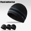 Men's Plush Knitting Hat Wool Hat Brimless Plain Dome Hat Hood Ski Cap