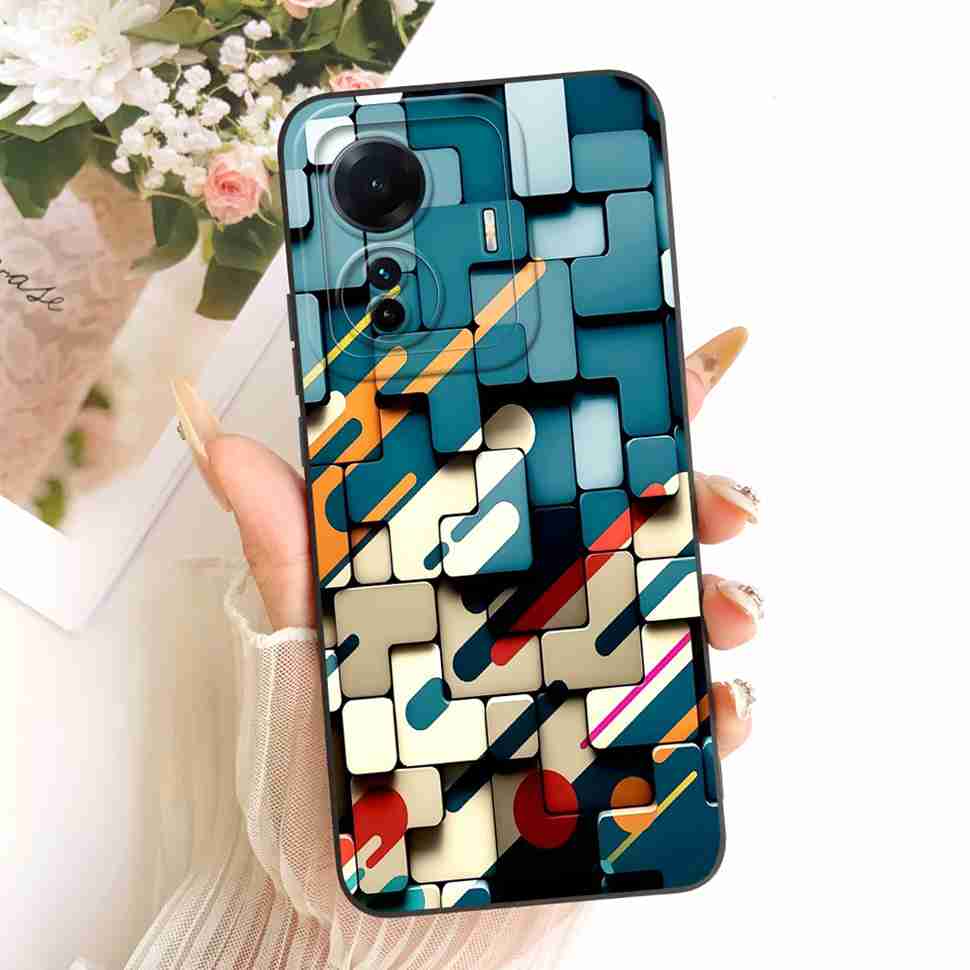 For vivo S15e 5G V2190A Case Colorful Painted Flowers Silicone Cover For Vivo S15e VIVO S15E 5G 6.44" Full Protection Bumper