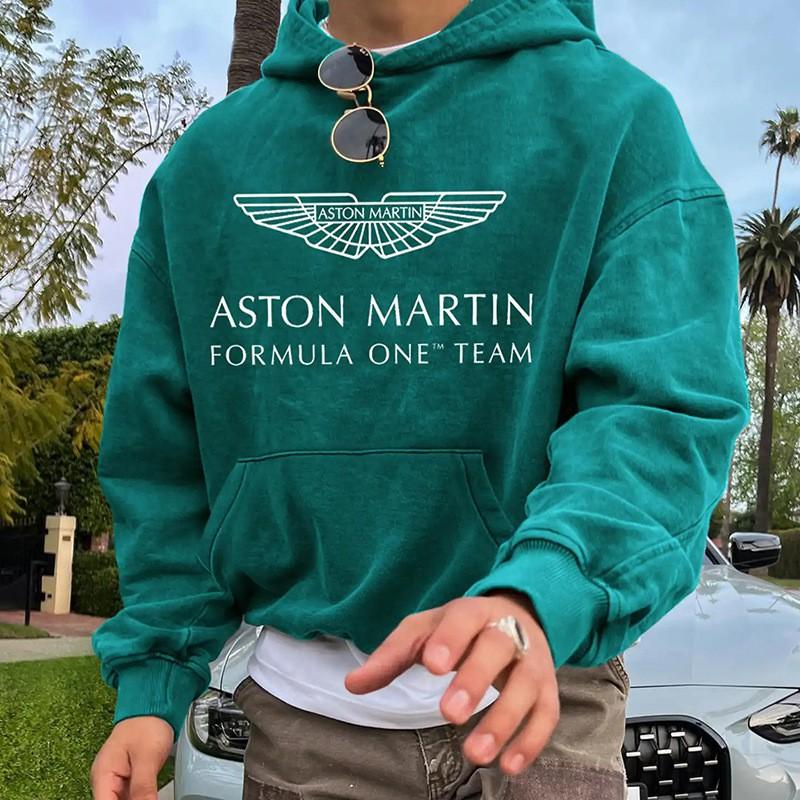 Mens Casual Hooded Sweatshirt Long Sleeve Pullover Cartoon Print Loose Fit Youth Streetwear