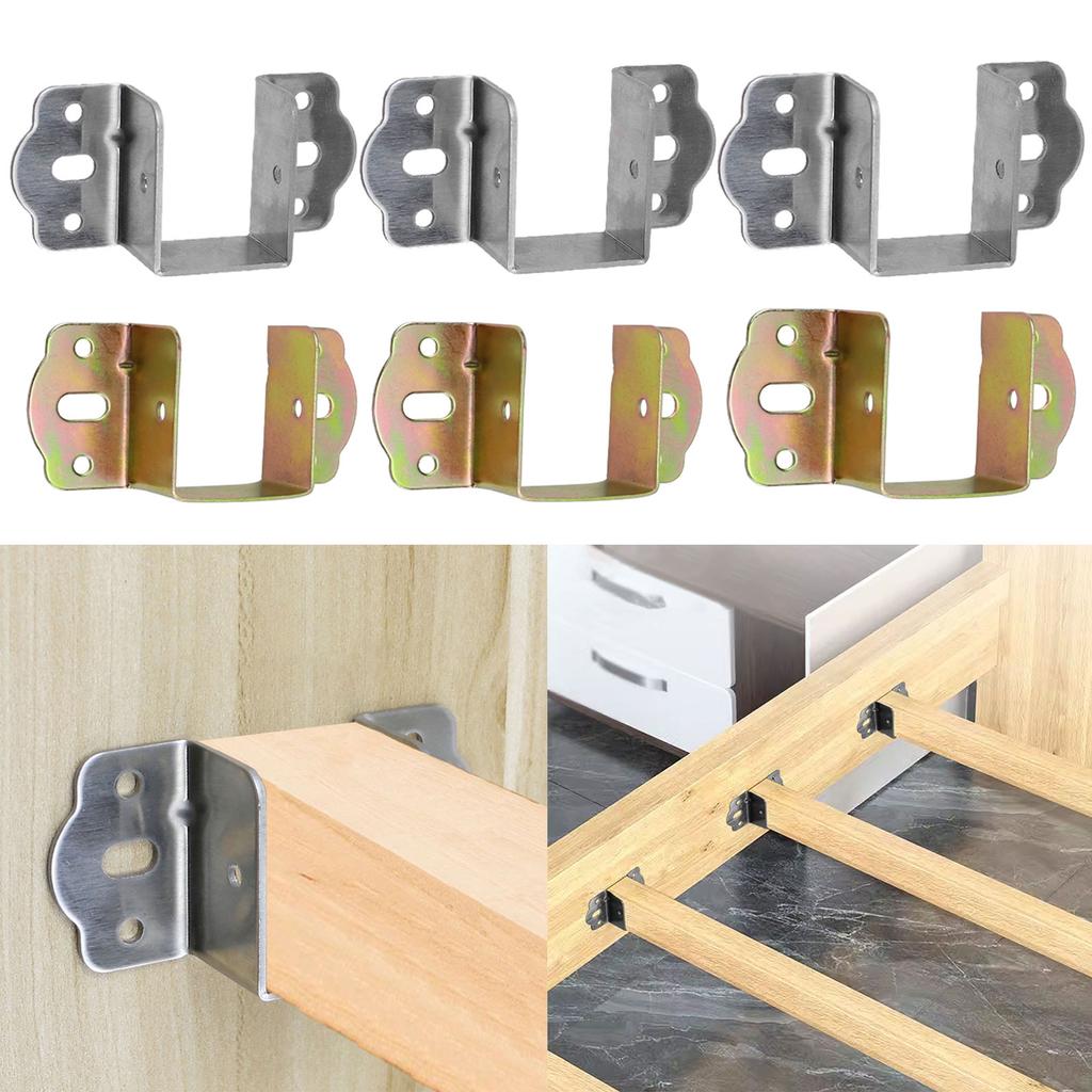 8pcs Bed Frame Stabilizer Brackets Bed Hinges Bed Frame Holders Simple Installs for Secure & Stable Sleep Environment
