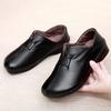 Genuine Leather Women Shoes Low Heel Warm Fur Mom's Shoes Soft Bottom Loafers Comfy Flats Ladies Casual Shoes