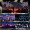 Dark Futuristic World Ccity At The End Of Time Mouse Pad Large Thick Desk Pad Stitched Edges Gaming Mouse Mat For Pc