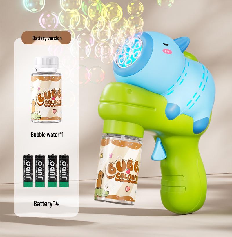 Unicorn Electric Bubble Maker: Kids' Automatic Light-Up Bubble Gun Gift