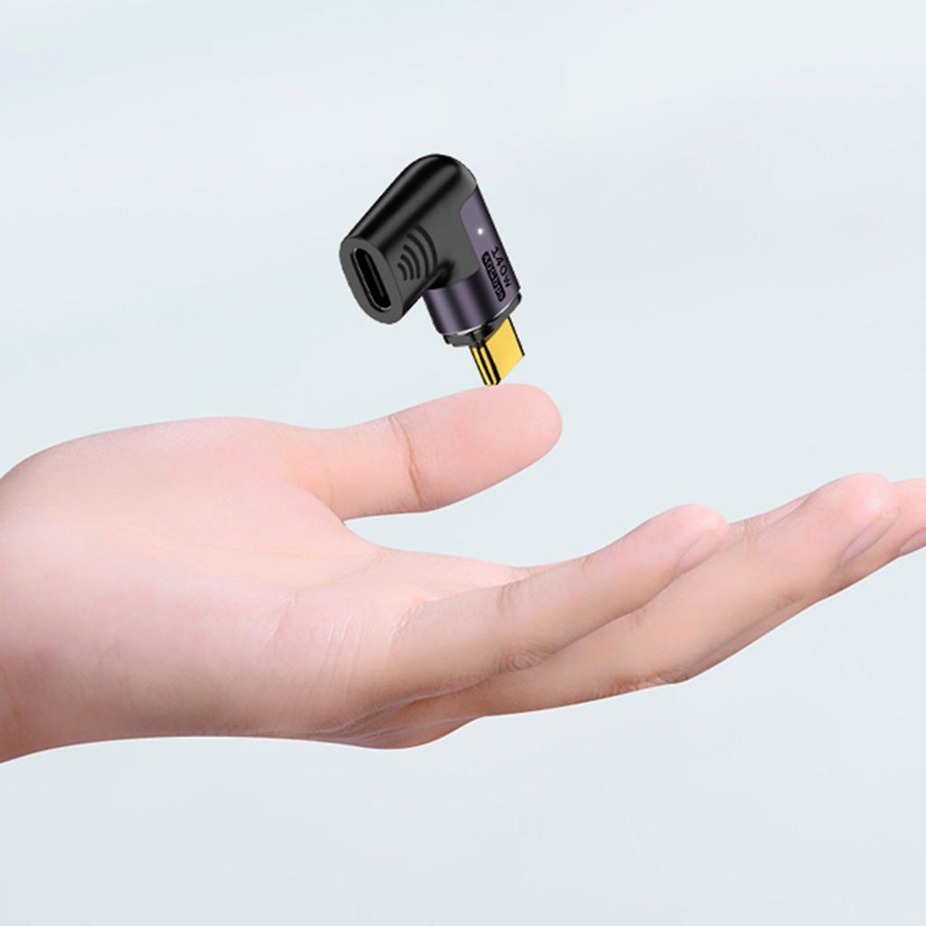 Магнитный адаптер USB-C Зарядное устройство типа C Преобразователь M/F PD 140 Вт Зарядка 40 Гбит/с Передача данных 8K60 Гц для видеоустройств TypeC