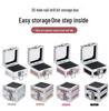 Nail Art High-End 25-Hole Grinding Head Organizer with Portable Aluminum Box