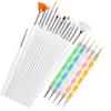 20Pcs Nail Art Pens Set Double-ended Nail Dotting Pens Painting Drawing Liner Nail Brushes Manicure Tools