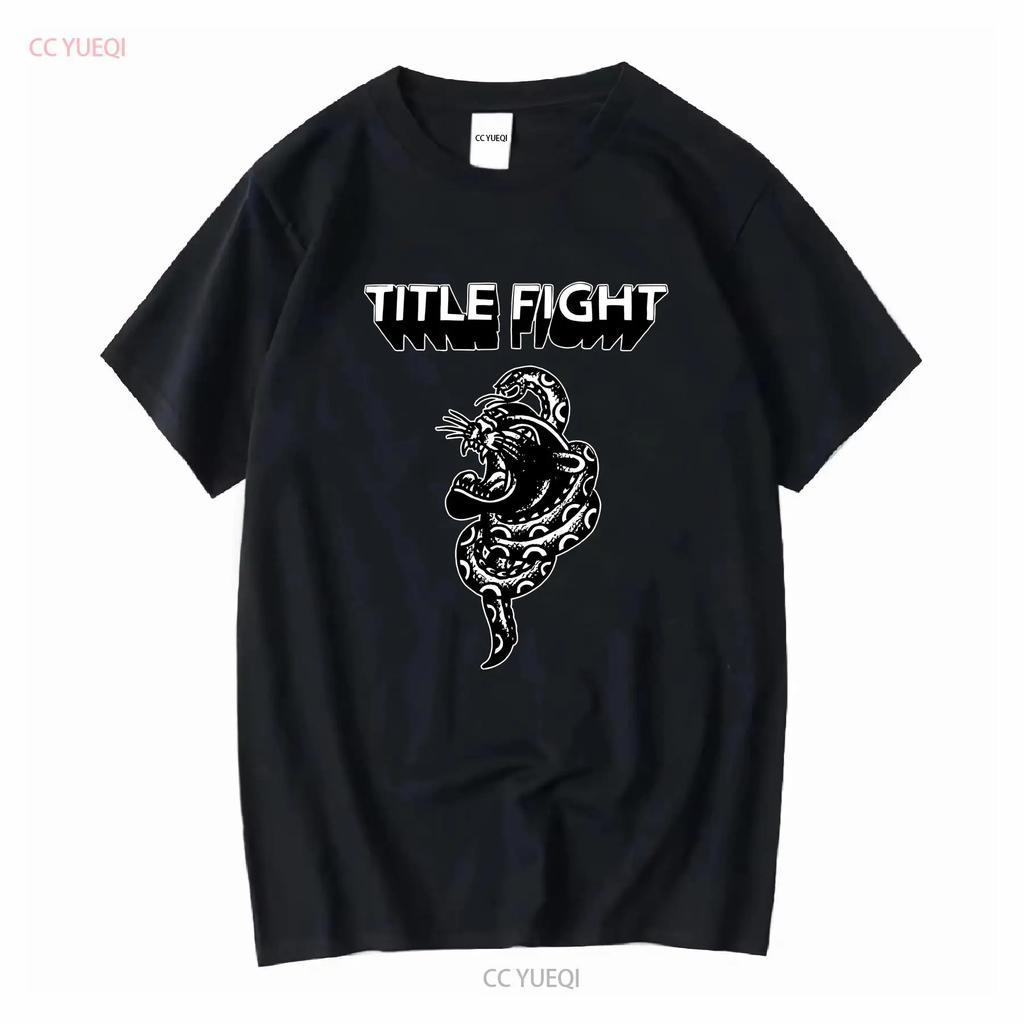 Винтаж Группа Title Fight Цветочный Зеленый Плотный Хлопок Черная Футболка C2209 с длинным или коротким рукавом винтаж Стирка Повседневный Мягкий мода