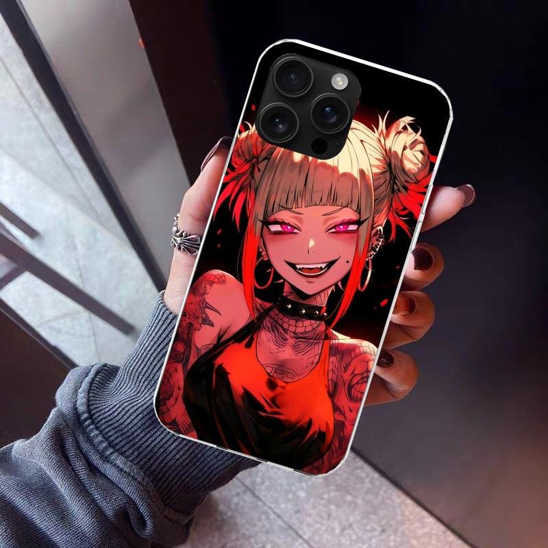 Himiko Toga My Hero Phone Case For iPhone 17 Air 11 13 Mini 14 15 Plus 16 12 Pro Max 16E SE 7 8 Pattern Soft TPU Back Cover 17