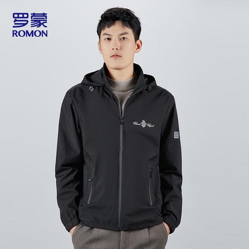 ROMON Men's Hooded Casual Jacket