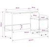 Desk with Storage Space Sonoma Grey 131.5 x 50 x 75.5 cm