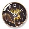 Yipra 6083 Elk Wall-Mounted Silent Quartz Clock for Living Room