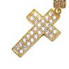 Cubic Zirconia Bling Iced Cross Earring Gold Silver Color Copper Material Earrings for Men Women Hip Hop Rock Jewelry