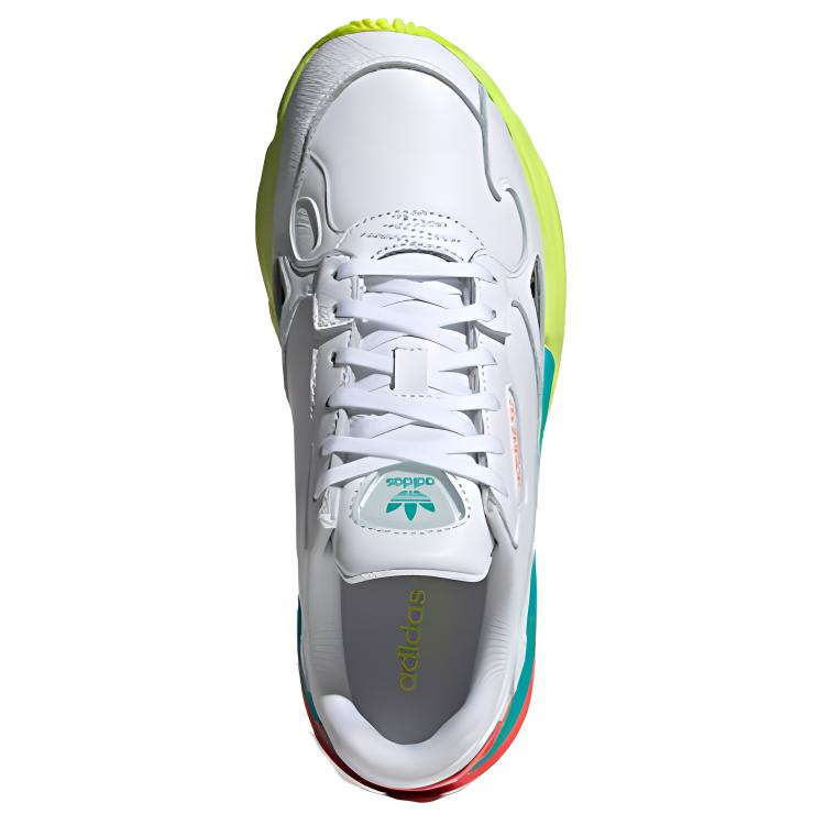adidas Originals Falcon Сетка Кожа Удобные Нескользящие Износостойкие Низкие Кроссовки Папины Кроссовки Женские серые EH0319