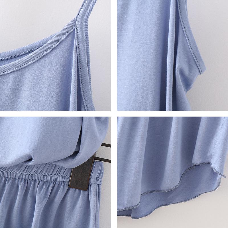 Two Piece Pajama Set Sexy Top And Shorts Pyjamas Sleepwear High Elastic Pijama Nightie Home Clothes