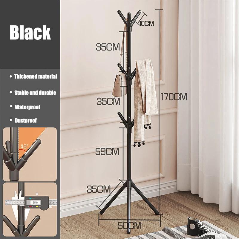 Simple Clothes and Hat Rack High Load-bearing Capacity Waterproof Floor Standing Coat Rack Living Room Organization and Storage