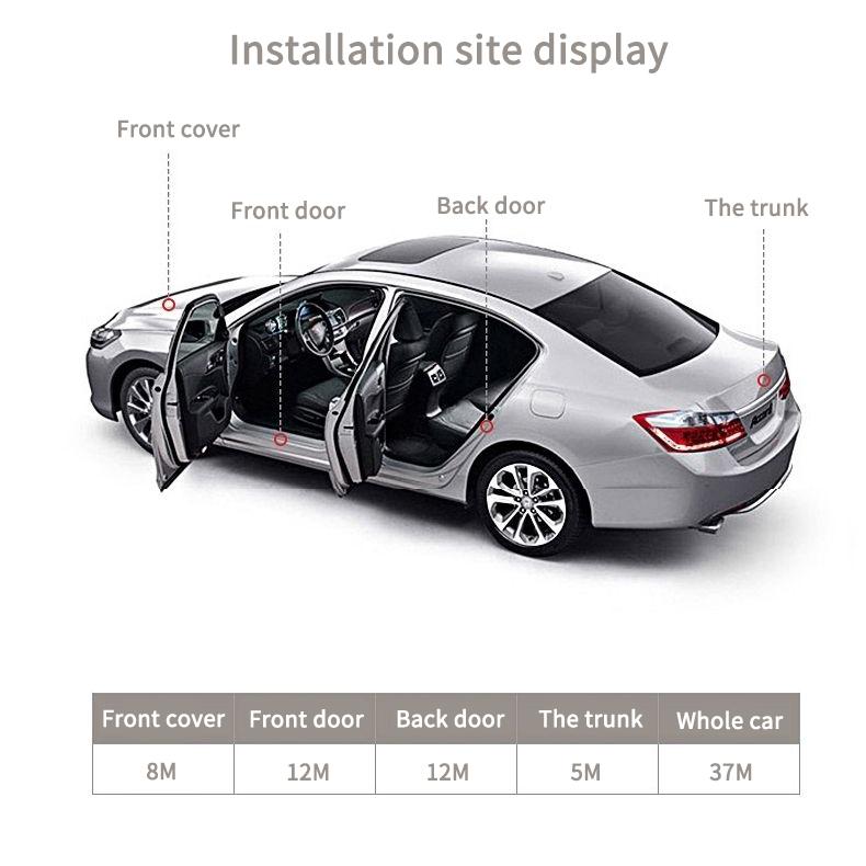 Car Door Seals Double-Layer Auto Weatherstrips Soundproof Waterproof Rubber Car Sealing Strip Universal For SUV Car Door Trunk Hood