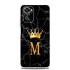 Чехол для телефона Xiaomi Redmi Note 13 12 5G 9S 9 8 10 11 Pro Plus 4G 9T 13C 12C10C 9C 9A 7 прозрачный чехол с изображением короны и букв от A до Z