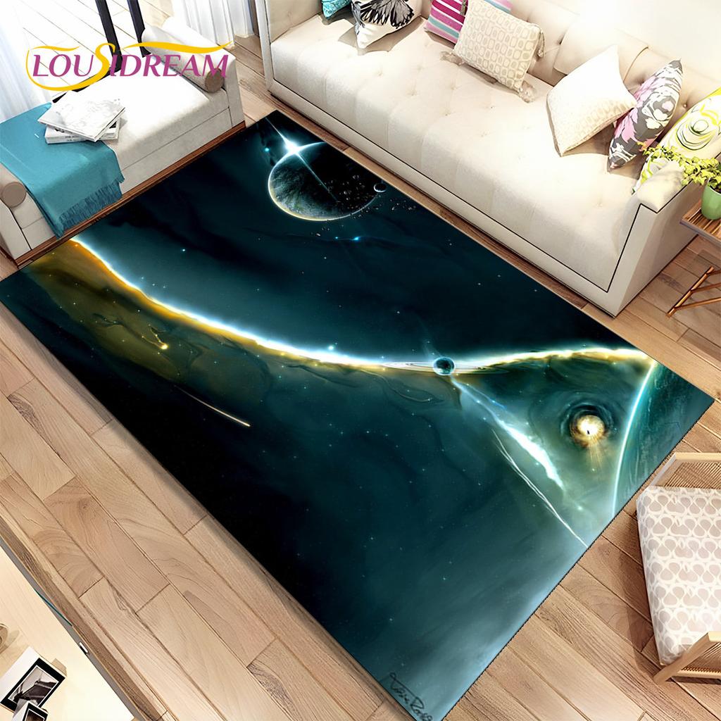 3D Космос Фиксированные Звезды Галактика Земля Коврик, Коврик для Дома Гостиная Спальня Диван Коврик Декор, Детский Нескользящий Коврик HD