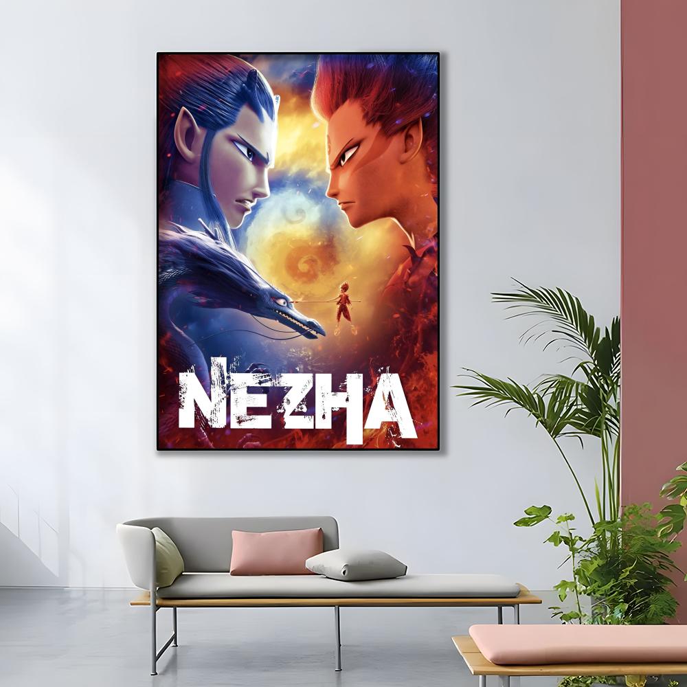 Poster Wall Art Printing Waterproof Myth Anima N_Nezha Home Living Chinese Bed Room Bar Aesthetic Decor