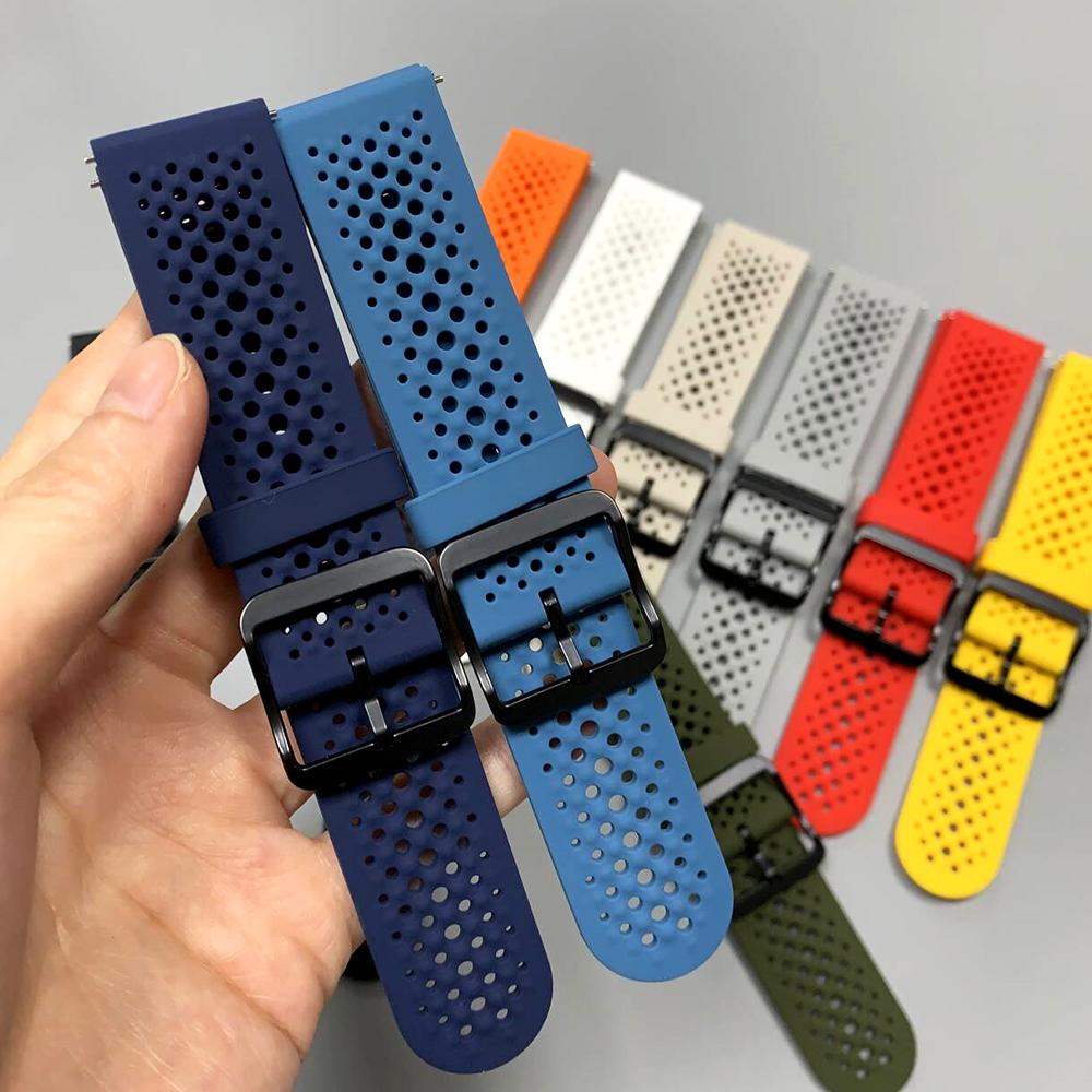 22-миллиметровые ремешки для часов Huami AMAZFIT Active Max 48 мм, спортивный силиконовый ремешок BALANCE 2 BIP 6 5, мужские и женские, сменный, дышащий браслет