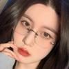 Новые Безрамочные Унисекс Очки для Чтения с Защитой от Синего Света Квадратные Ретро Плоские Легкие Универсальные Очки 21