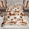 Homewish Southwestern Cowboy Cowgirl Duvet Cover Set 2pcs/3pcs, Rustic Texas Star Bedding, Retro Hat Boots Quilt Cover Set