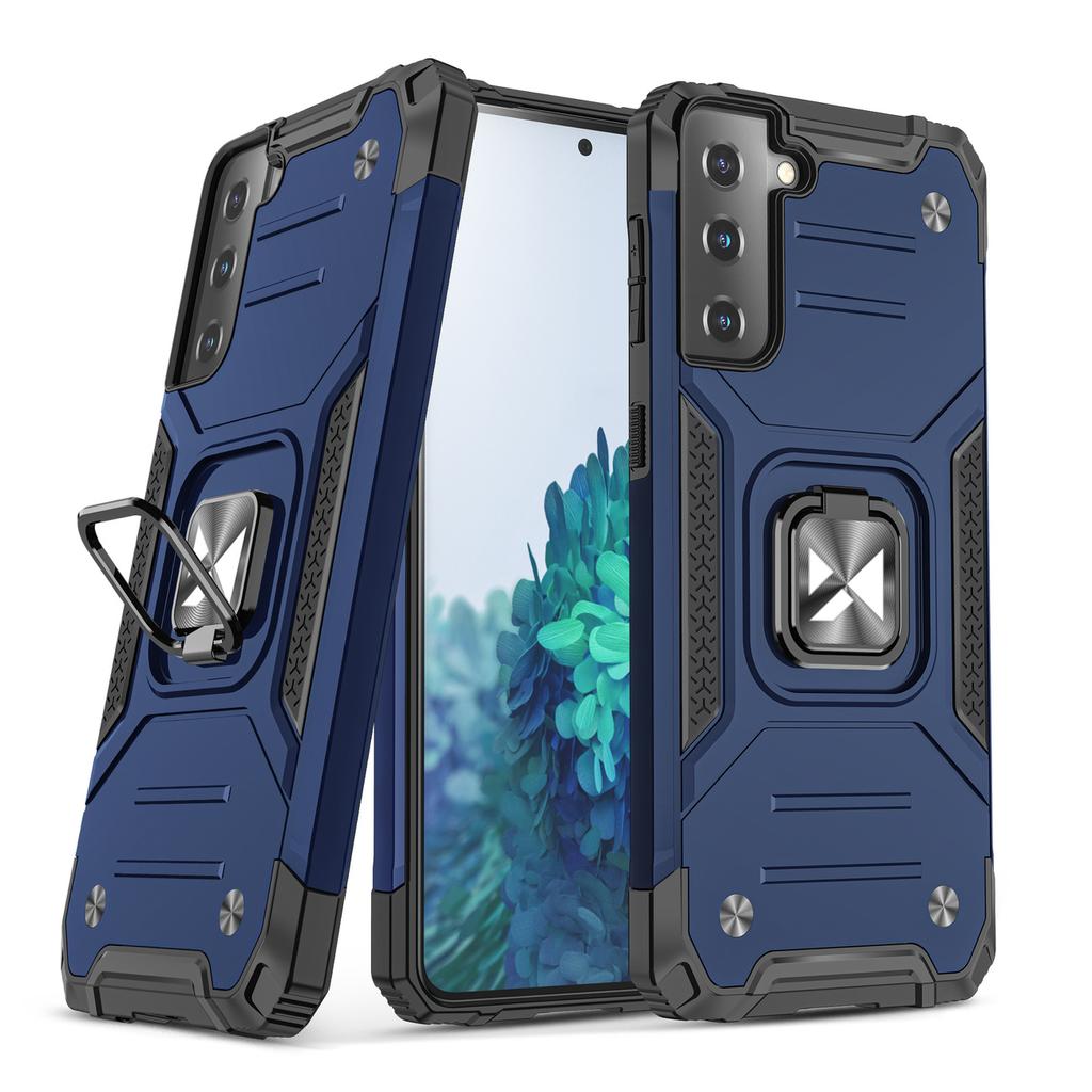 Samsung S22+ Blue Armor Case with Magnetic Holder