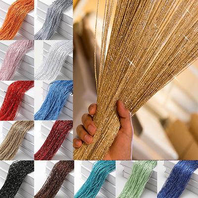 1x2 м блестящая кисточка серебряная линия занавеска балдахин перегородка для гостиной свадебная перегородка для окна и двери драпировка домашний декор