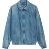 Polo Logo Zip Long Sleeve Denim Jacket Men Jackets Blue 710956619-001