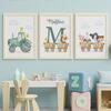 Tractor Cattle Sheep Pig Rabbit Duck Animals Wall Art Canvas Painting Nordic Posters And Prints Pictures Baby Kids Room Decor