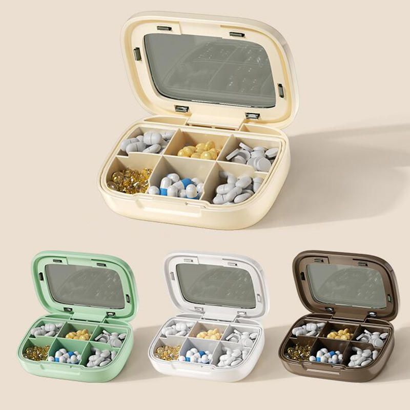 1PC Mini Portable Travel Medicine Box Tablet Partition Box Carry-On Daily Three Meals Weekly Seven Days Small Medicine Box S/L