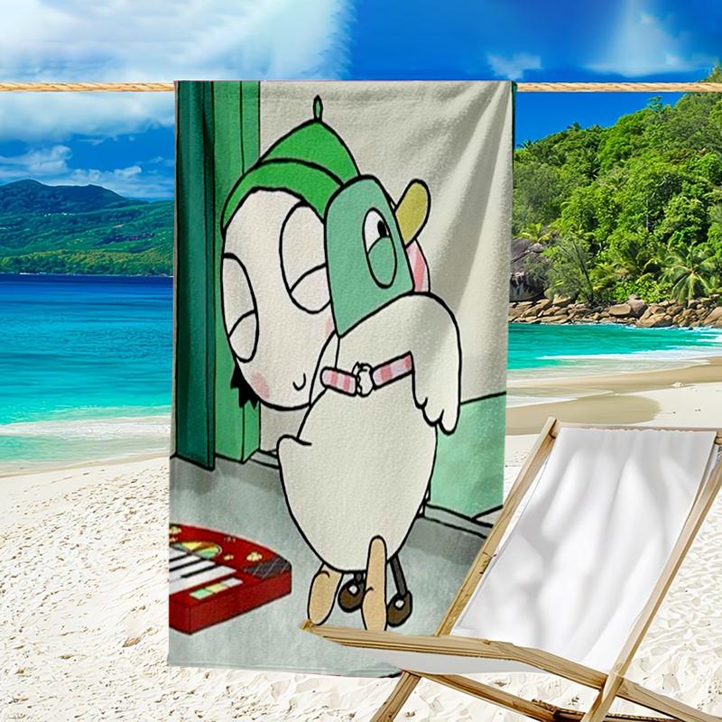 Ultra-Soft Beach Towel with Sarah & Duck Theme,Ideal for Pool - Camping, Diving - Perfect Travel Essential, Vibrant Beach Towel.