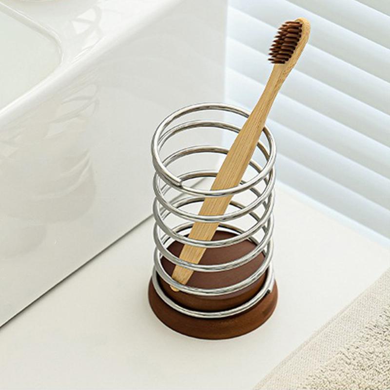 Creative Stainless Steel Toothbrush Holder Bathroom Shelf Desktop Storage